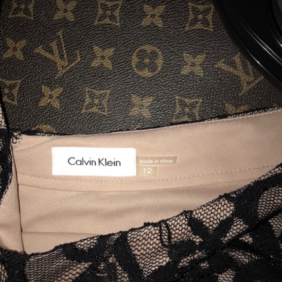 Calvin Klein Black lace cocktail dress - Picture 3 of 4